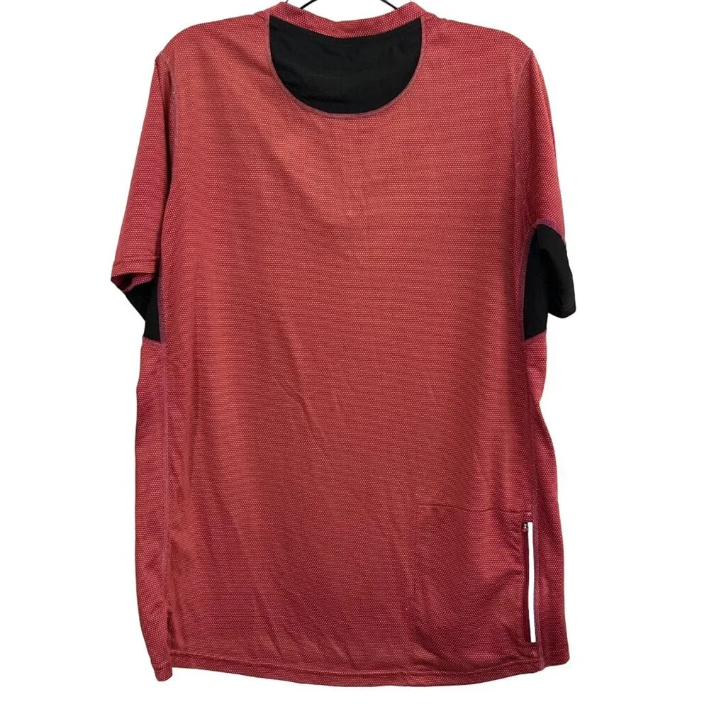 Canari Mens Red & Black Snap Top Cycling Jersey With Rear Zipper Pocket Size L - Picture 2 of 8